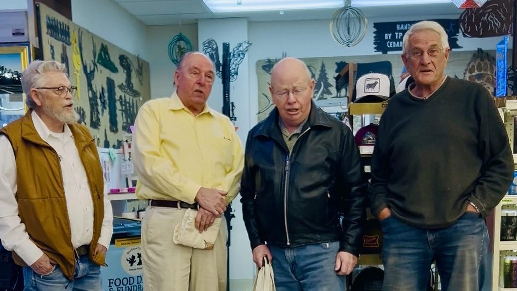 The local Christian men's quartet