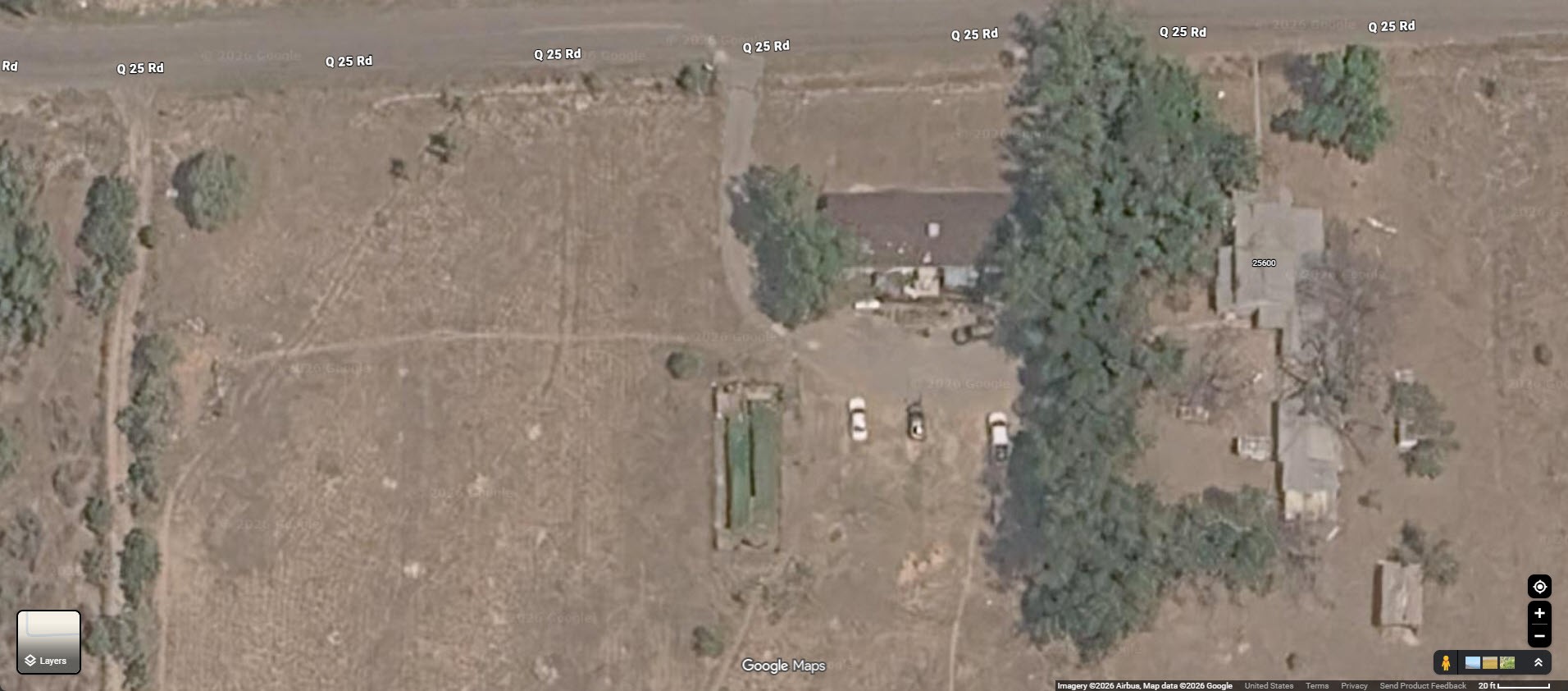 Aerial parking map of the Bowler home